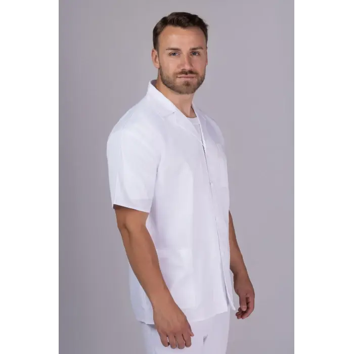 Bluza cu Revere Barbati - Maneca Scurta - Uniforma Medicala