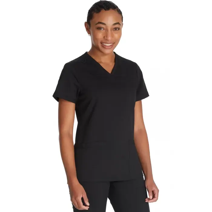 Top Medical cu decolteu în V și panouri tricotate - Dickies DKE870