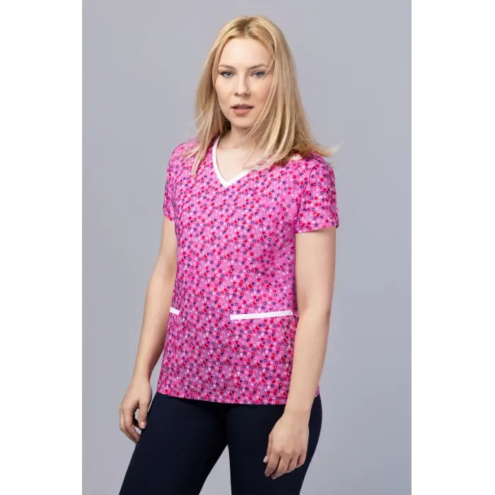 Pink Hippie Butterflies - Costum medical cu imprimeu