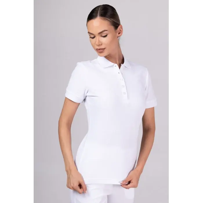 Tricou Polo dama ALB