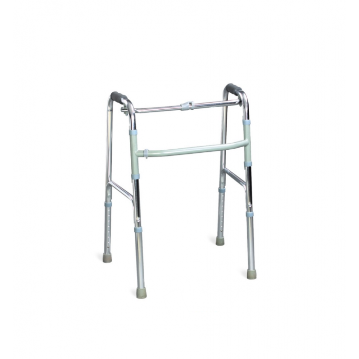 Cadru de mers pliabil, pas cu pas gri cromat FS913L