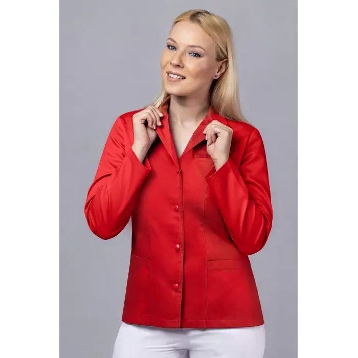Bluza Dama cu Revere Maneca lunga - Uniforma Medicala