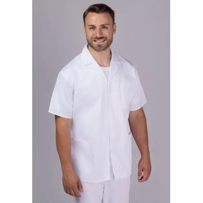 Bluza cu Revere Barbati - Maneca Scurta - Uniforma Medicala